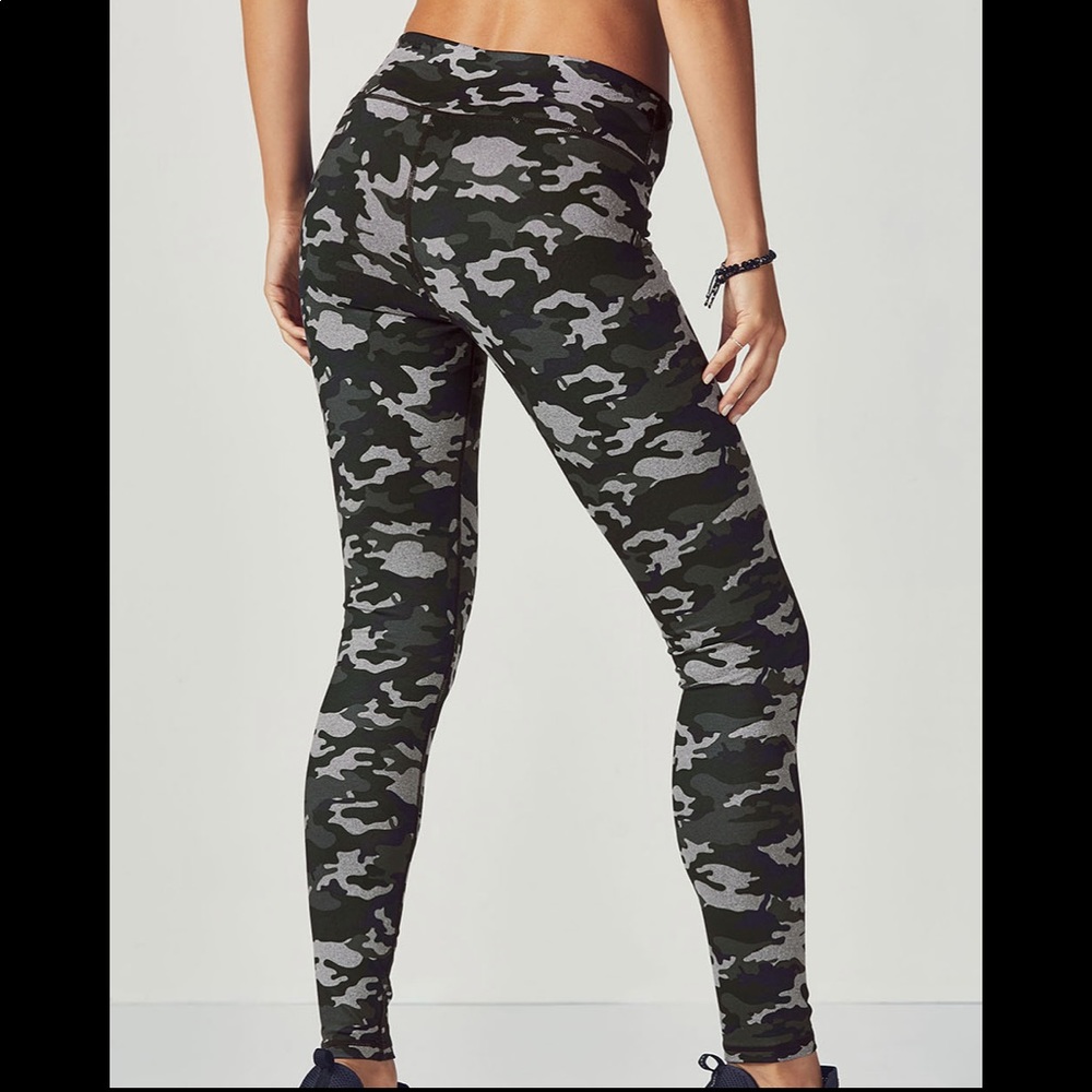Fabletics Camo Mid-Rise Power Hold Leggings